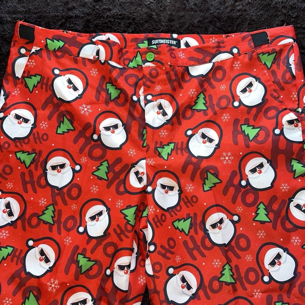Red Santa Pants‎ by Suitmeister Polyester Mens 2XL 50-52